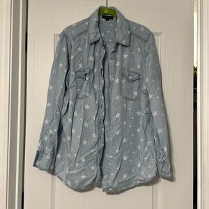 Used Lane Bryant brand chambray button down shirt